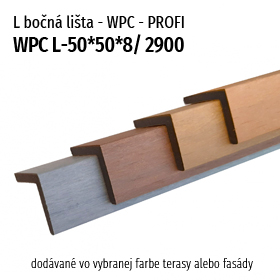 Bočná WPC lišta PROFI / L 50x50x8