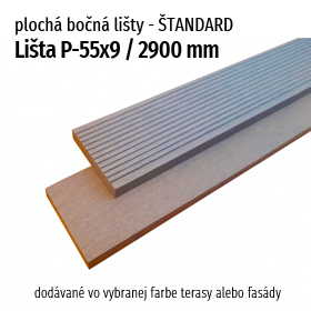 Plochá WPC lišta ŠTANDARD / 55*9