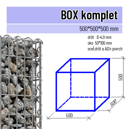 Gabiónový box 500*500*500