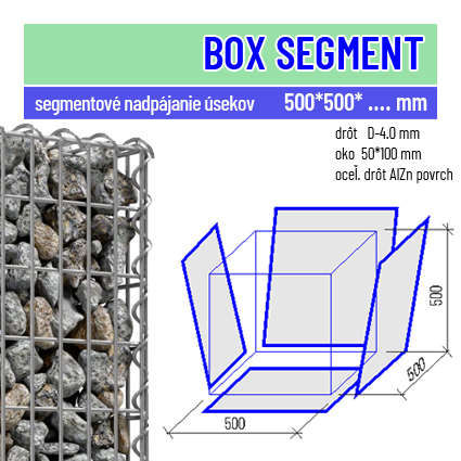 Gabiónový SEGMENT 500*500*500