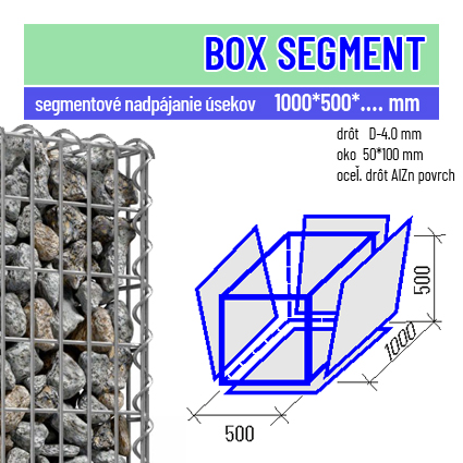 Gabiónový SEGMENT 500*1000*500