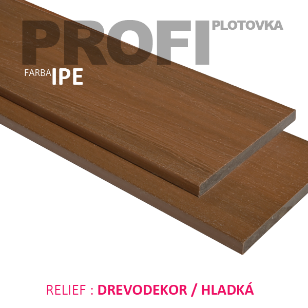 Plotovka PROFI 140*12 mm / farba IPE