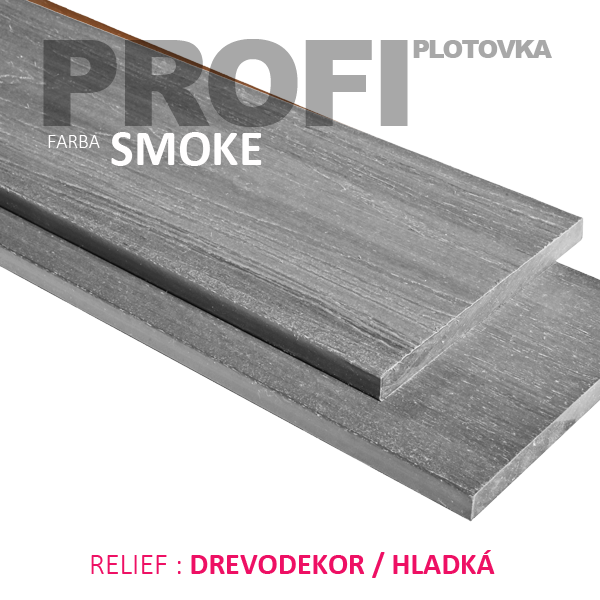 Plotovka PROFI 140*12 mm / farba SMOKE