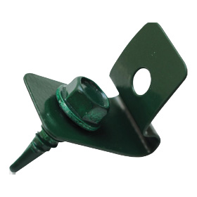 Univezálny kovový úchyt - L-clip, zelená f.